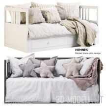 Кровать с ящиками IKEA HEMNES