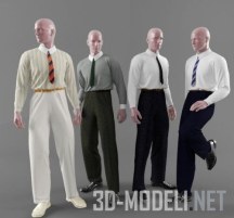 3d-модель Набор классической одежды для мужчин