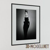 3d-модель Фотография Одри Хепберн