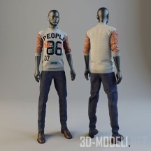 3d-модель Джисны и свитер на манекене