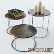Три круглых кофейных столика