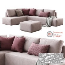 3d-модель Современный диван Mansfield от Furniture From Turkey