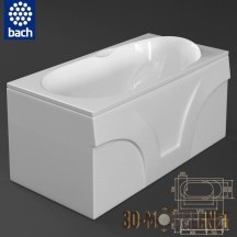 3d-модель Акриловая ванна «Лаура» Bach