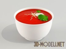 3d-модель Томатный суп гаспаччо