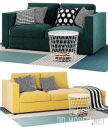 3d-модель Набор от IKEA с диванами Vimle