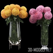 3d-модель Букет из хризантем