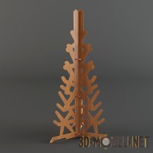 3d-модель Декоративная деревянная елочка