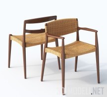 3d-модель Стул и кресло Ejner Larsen & Aksel Bender Madsen