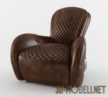 3d-модель Стеганое кожаное кресло