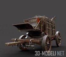 3d-модель Повозка Carriage Wooden cart