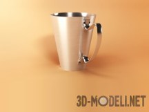3d-модель Металлическая высокая чашка
