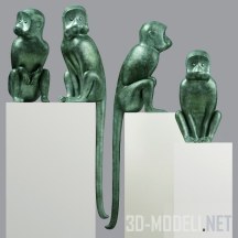 3d-модель Скульптуры Singes II Monkeys от Lalanne