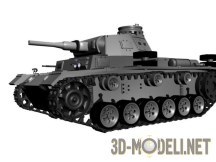 3d-модель Cредний немецкий танк Pz III