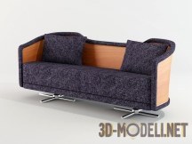 3d-модель Диван и кресло с круглой спинкой