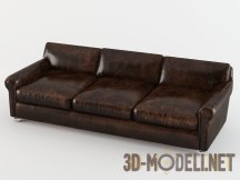 3d-модель Кожаный трехместный диван