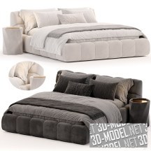 3d-модель Двуспальная кровать TUFTY от B&B Italia
