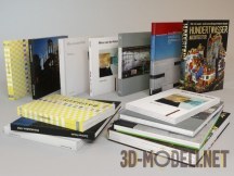 3d-модель Набор книг на немецком языке