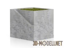 3d-модель Декоративный куб с зеленью