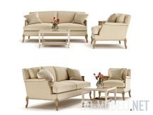 3d-модель Набор мебели с диваном Caracole UPH-SOFWOO-45A