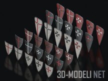 3d-модель Коллекция среденевековых щитов