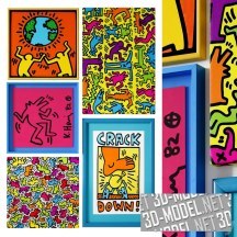 3d-модель Картины в стиле Keith Haring