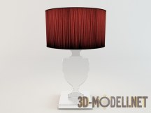 3d-модель Настольная лампа с красным абажуром