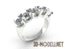 3d-модель Кольцо с пятью бриллиантами
