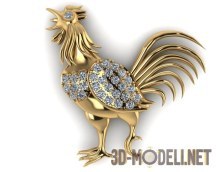 3d-модель Украшение «Золотой петушок»
