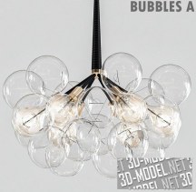 Люстра с прозрачными шарами плафонов Bubbles A от Anzazo
