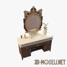 3d-модель Тумба с зеркалом в богатой раме
