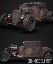 Старинный автомобиль в стиле Fallout