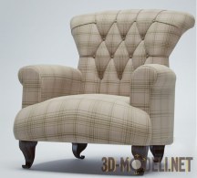 3d-модель Большое мягкое кресло классической формы