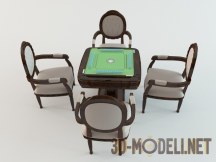 3d-модель Игровой столик со стульями