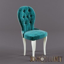3d-модель Классический стул на белых ножках