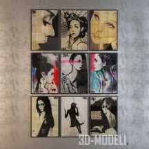 3d-модель Постеры художника Loui Jover