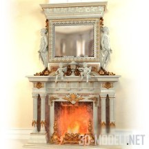 3d-модель Камин с порталом в стиле барокко