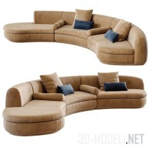 3d-модель Криволинейный диван Baxter Piaf