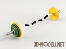 3d-модель Штанга с яркими блинами