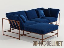 3d-модель Винтажный диван Indigo Denim
