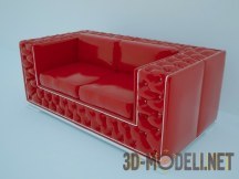 3d-модель Двухместный кожаный диван 42402 от Modenese Gastone