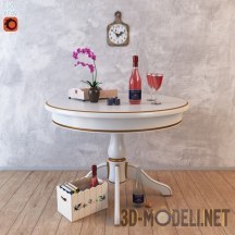 3d-модель Круглый столик с вином Frizzantino