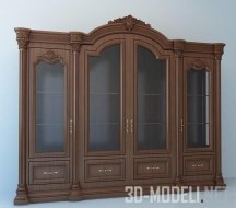 3d-модель Шкаф-витрина в класическом стиле