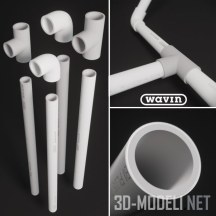 3d-модель Трубы и фитинги Wavin
