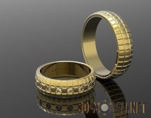 3d-модель Свадебное кольцо с бриллиантами