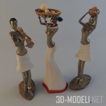 3d-модель Статуэтки африканок