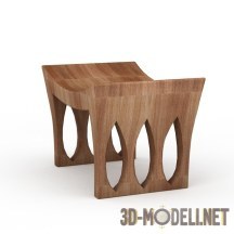 3d-модель Деревянный табурет