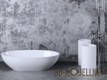 3d-модель Набор современной сантехники для ванной комнаты