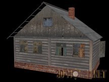 3d-модель Старый деревянный дом