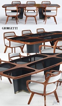 Стол и стулья Baron&Bigwig от Giorgetti