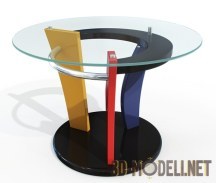 3d-модель Журнальный столик с цветными ножками